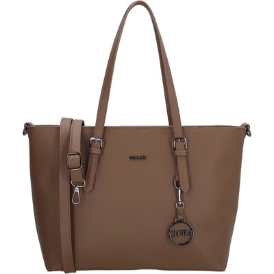 Tmavohnedá veľká shopper kabelka na rameno „Misty“