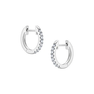 Nubis stříbrné náušnice s moissanity MN110