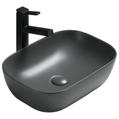 Mexen Rita плот умивалник 45 x 32 см, тъмно сив мат - 21084571 (21084571)