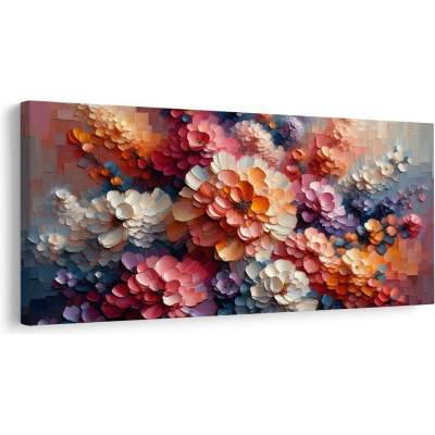 Obraz živé barvy květin - 100x50