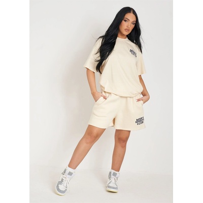 Missy Empire Къси панталони Missy Empire Missy Sports Club Sweat Shorts - Cream