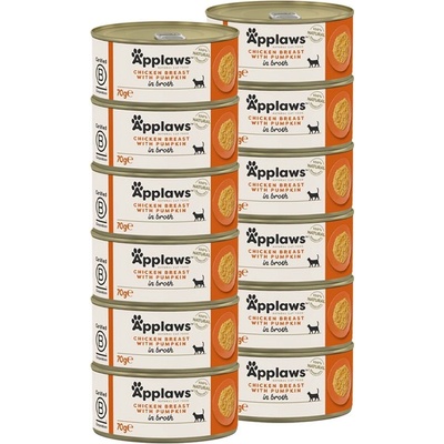 Applaws Консерва за котки с пилешки гърди и тиква 12 x 70 г