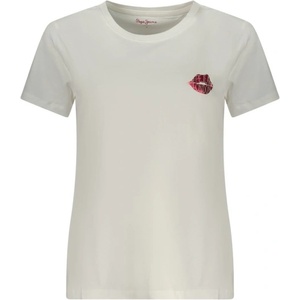 PEPE JEANS Дамска тениска с къс ръкав pepe jeans, Размер xs, Цвят Бяло (pl5000082brule_bi800)