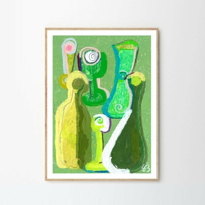 Moikka Plagát Blue Lady by Stine Belden Røed 50x70cm