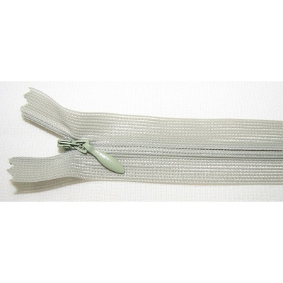 Zips krytý nedeliteľný 35cm bledo zelená