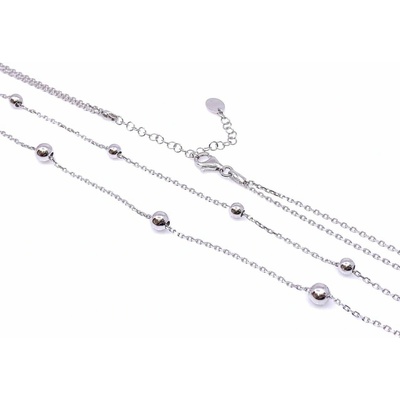 Jan Kos jewellery Stříbrný řetízek s přívěsky 12123640