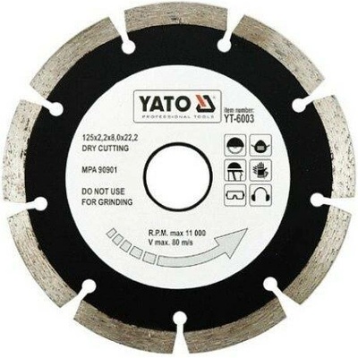 Yato Kotouč diamantový 125 x 22,2 x 2,2 mm