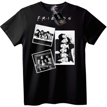 NOONEBRAND Тениска Friends с Култови Снимки - 2XL, White
