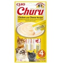 Granule pre mačky INABA Cat Churu Pyré kura so syrom 4 x 14 g
