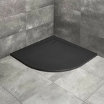 Radaway Kyntos Полукръгло композитно душ корито 80x80 см черно (HKA8080-54)