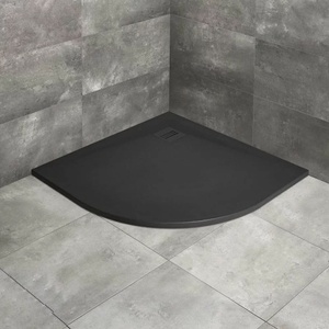 Radaway Kyntos Полукръгло композитно душ корито 80x80 см черно (HKA8080-54)