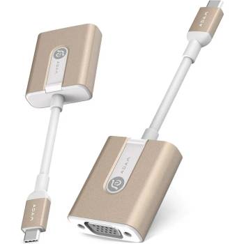 ADAM elements USB-C to VGA Adapter - адаптер за свързване от USB-C към VGA (златист)