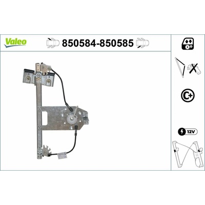 Mechanizmus zdvíhania okna VALEO 850584