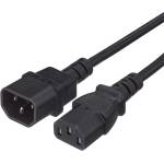 PremiumCord Захранващ кабел, удължител, c13-c14, pc, m/f, 1 м, черен kps1 (kps1)