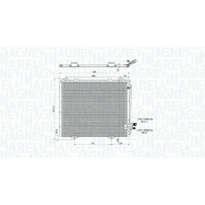 Kondenzátor, klimatizace MAGNETI MARELLI 350203889000