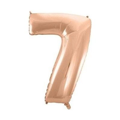 GoDan Číslice "7" rosegold 92cm fóliový balónek