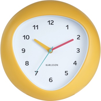 Karlsson Funky Vibes стенен часовник, жълт (KA6049YE)