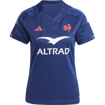 adidas Дамска футболна фланелка Adidas France Rugby Home Shirt 2024 Womens - Dark Blue
