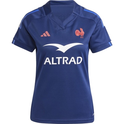 adidas Дамска футболна фланелка Adidas France Rugby Home Shirt 2024 Womens - Dark Blue
