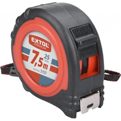EXTOL PREMIUM svinovací, 7,5m, 7,5m, š. pásku 25mm
