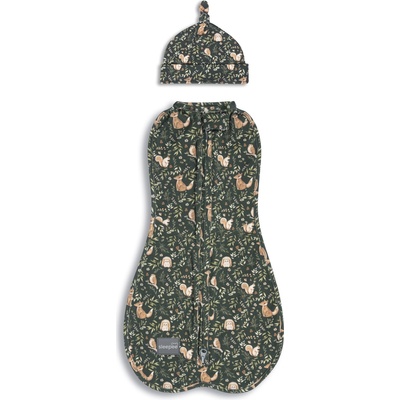 Sleepee Zavinovačka First Step Swaddle s čiapočkou zdarma Green Forest