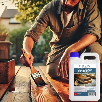 LNĚNÝ OLEJ 100% ORIGINÁLNÍ 2L PŘÍRODNÍ impregnace na dřevo Nuvio – Zbozi.Blesk.cz
