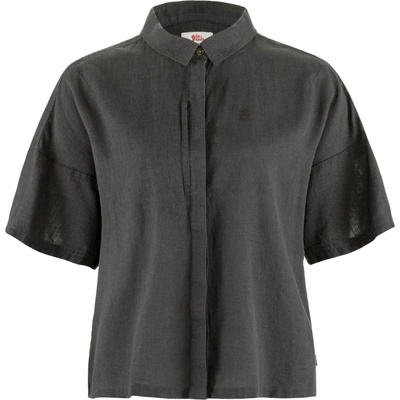 Fjällräven Дамска риза с копчета Fjällräven Women's Övik Hemp Camp Shirt S/S Shirt - Dark Grey - размер XL (133-1261-0115)