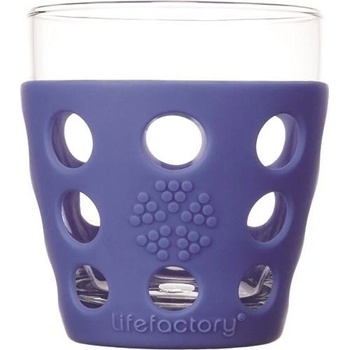 Lifefactory sklenice na nápoje 300 ml cobalt