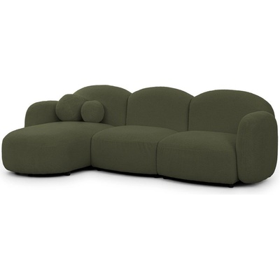 ROPEZ Зелен ъглов диван от букле (ляв ъгъл) Orbit - Ropez (Orbit A+OT+1,5+1,5+A Quelle 37 Standard)