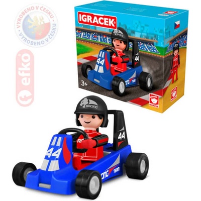 Efko Igráček Pretekár figúrka s modrou motokárou