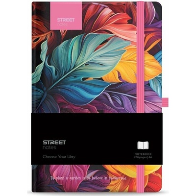 Blok A6, 100l, 80g, linkovaný - Flowers Petal s gumou