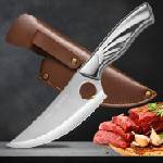 HARAHU Кухненски нож за рязане fu-18430 - Сребрист / С калъф kp18430