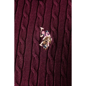 U. S. Polo Assn U. S. Polo Assn. домашен пуловер дамски с вискоза CABLE KNIT (WUP2687)