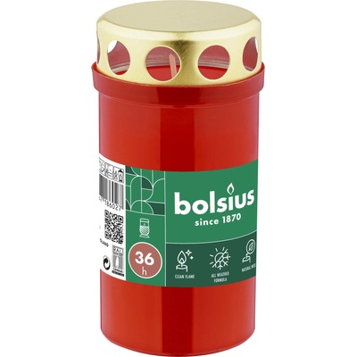 Lampička hřbitovní plastová 100g d6x12cm červená