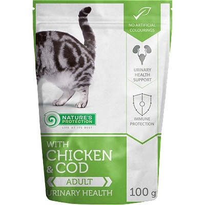 Nature's Protection Chicken & Cod Urinary Health пауч за котки с пиле и риба треска 100gr