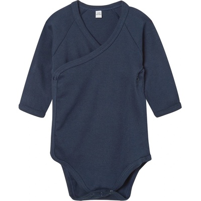 Babybugz Detské zavinovacie body s dlhými rukávmi Kimono Námornícka modrá