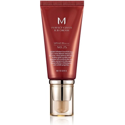 Missha M Perfect Cover ББ крем с висока UV защита цвят No. 25 Warm Beige SPF42/PA+++ 50ml