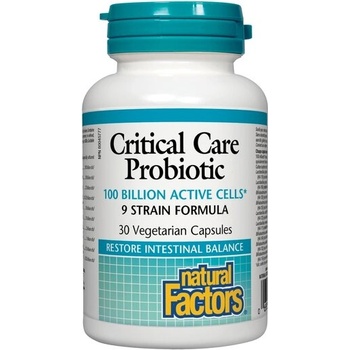 Natural Factors Critical Care Probiotic 100 млрд. активни пробиотици, 9 щама формула 30 V капсули | Natural Factors (1819 NF)