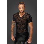 Noir Handmade H071 Leopard Flock V-Neck T-Shirt XL