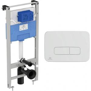 Ideal Standard Комплект тоалетно казанче с рамка Ideal Standard ProSys и клапа Oleas M3, гланцов хром (R020467+R0123AA)