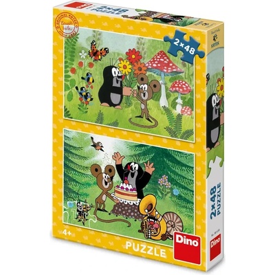 Dino - Puzzle 2x48 Krtko: Oslava - 40 - 99 piese