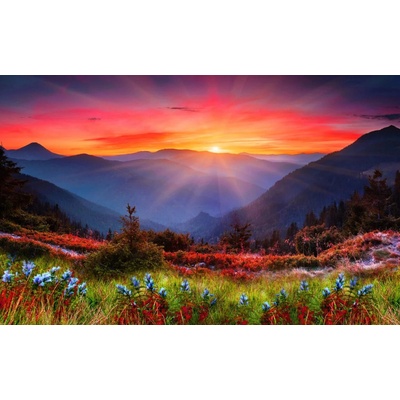 Norimpex Diamantové maľovanie Západ slnka v horách 30 x 40 cm