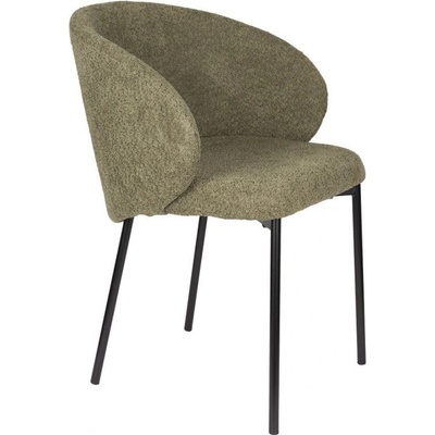 White Label Living Ayle kovová zelený látkový potah