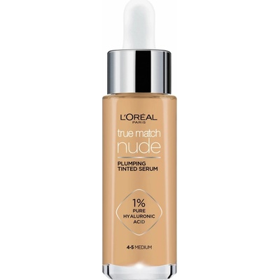 L´Oréal Paris True Match Nude Plumping Tinted Serum 4-5 Medium sérum pre zjednotenie farebného tónu pleti 30 ml