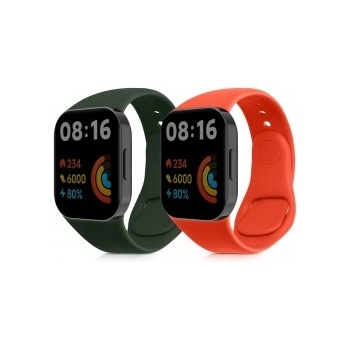 kwmobile 2x Гривна за Xiaomi Redmi Mi Watch Lite 3 / Redmi Watch 3 - оранжев