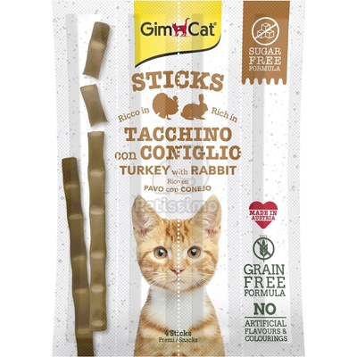 GimCat Sticks с пуешко и заешко 4 бр