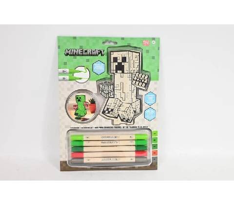 Omalovánka 2D Minecraft Creeper