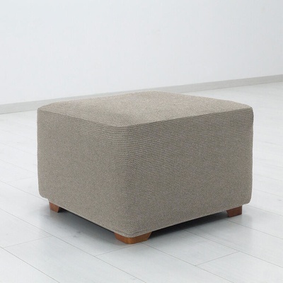 Nueva Textura strečový potah na taburet Harmonia světle šedý 40 - 60 cm