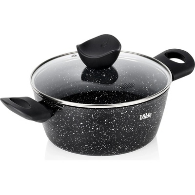 Vilde Granitový hrniec so sklenenou pokrievkou 20 cm, 2,2 l – Granitica Line