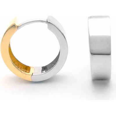 Šperk Holíč zlaté kombinované kruhové náušnice ZN183